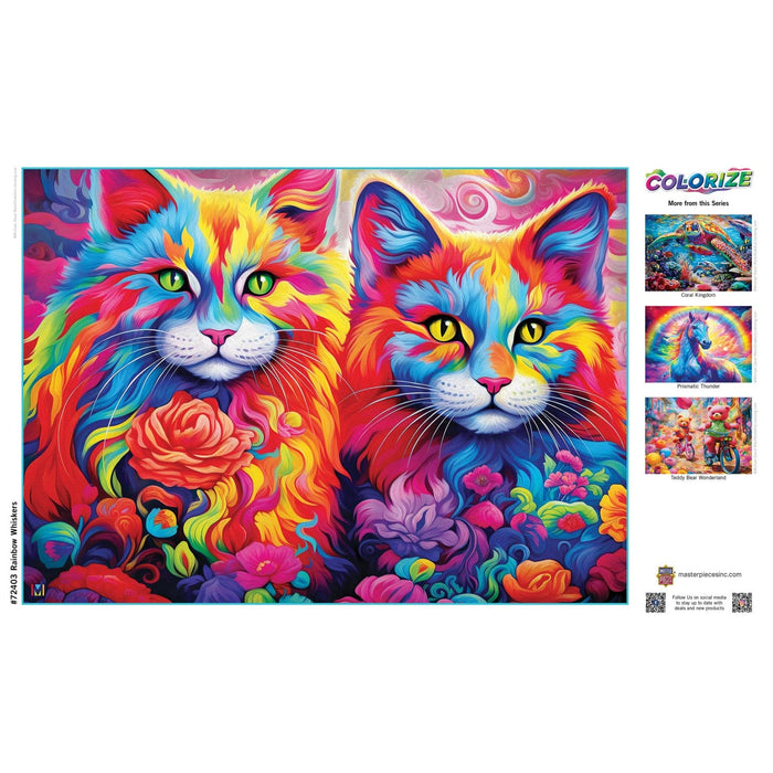 Colorize - Rainbow Whiskers 1000 Piece Jigsaw Puzzle - for just $16.99! 