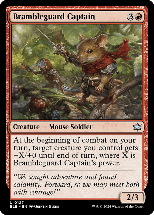 Brambleguard Captain (BLB-127) - Bloomburrow - for just $0.02! 