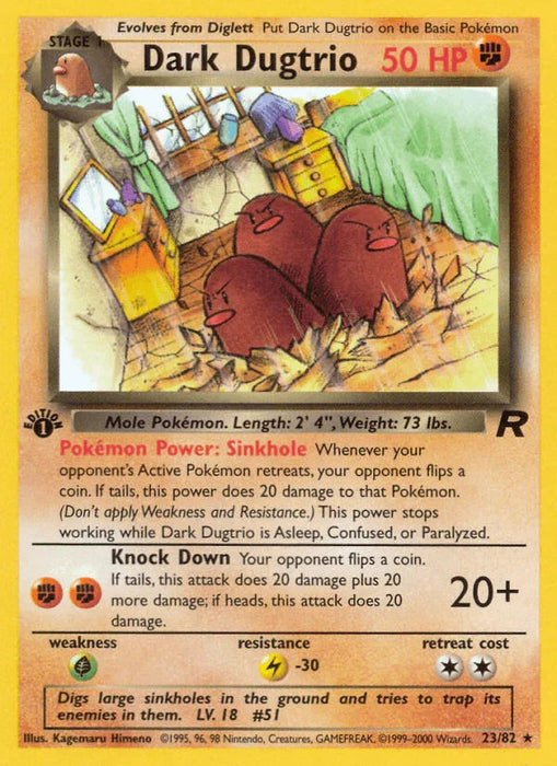 Dark Dugtrio (23/82) [Team Rocket 1st Edition] - for just $1.95! 