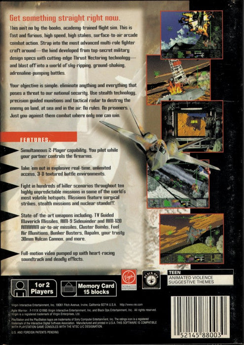 Agile Warrior F–111X [Long Box] – PlayStation 1 (PS1) - for just $8.99! 