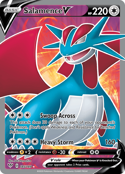 Salamence V (185/189) [Sword & Shield: Darkness Ablaze] - for just $1.40! 