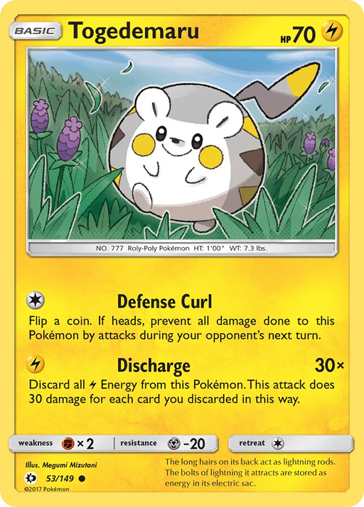 Togedemaru (53/149) [Sun & Moon: Base Set] - for just $0.10! 