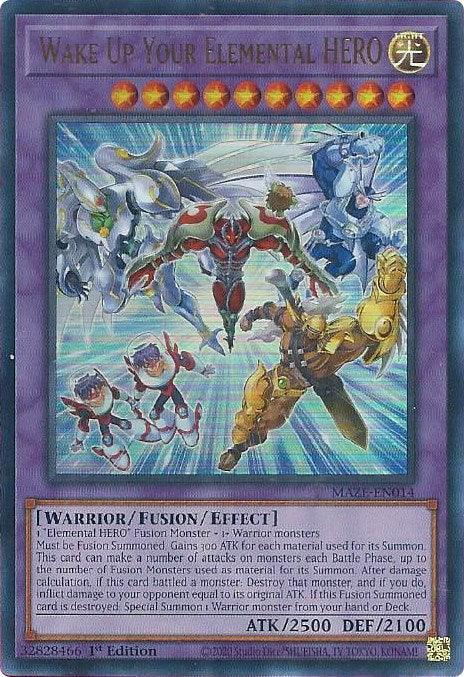 Wake Up Your Elemental HERO [MAZE-EN014] Ultra Rare - for just $5.80! 