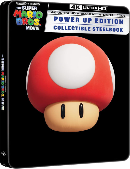 The Super Mario Bros. Movie - Power Up Edition Collectible Steelbook (4K Ultra HD + Blu-ray + Digital) - for just $33.99! 