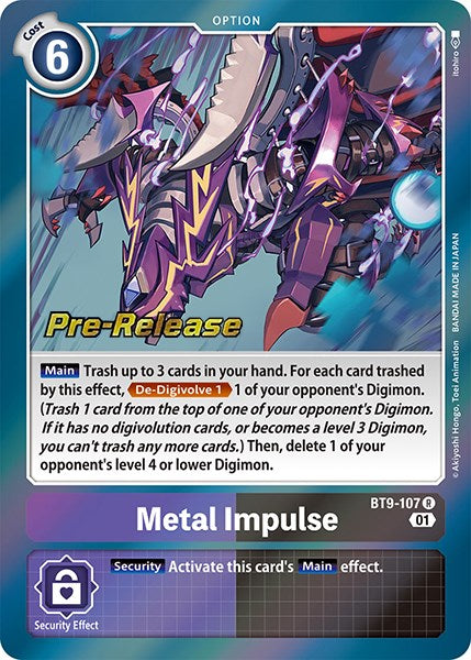 Metal Impulse [BT9-107] [X Record Pre-Release Promos] - Just $0.35! Shop now at Retro Gaming of Denver