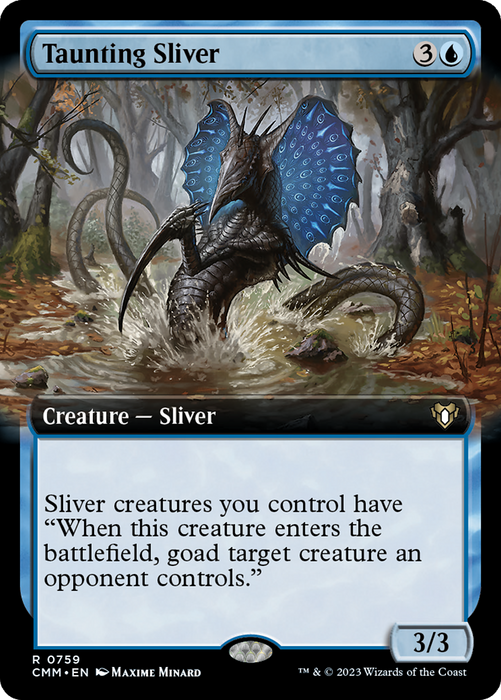 Taunting Sliver (Extended Art) [Commander Masters] - Just $0.40! Shop now at Retro Gaming of Denver