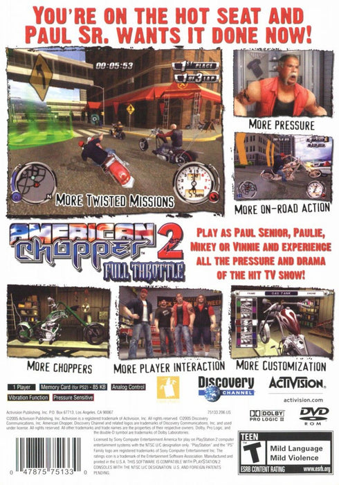 American Chopper 2: Full Throttle – PlayStation 2 (PS2) - for just $3.99! 