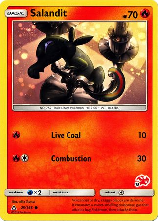 Salandit (25/156) (Charizard Stamp #13) [Battle Academy 2020] - Just $0.10! Shop now at Retro Gaming of Denver