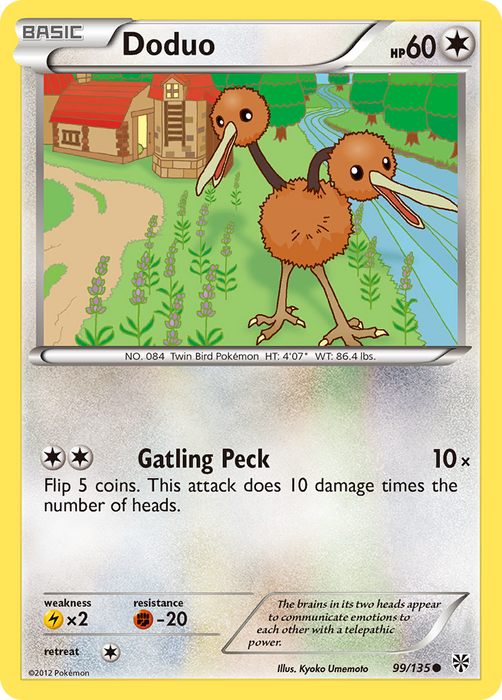 Doduo (99/135) [Black & White: Plasma Storm] - Just $0.10! Shop now at Retro Gaming of Denver