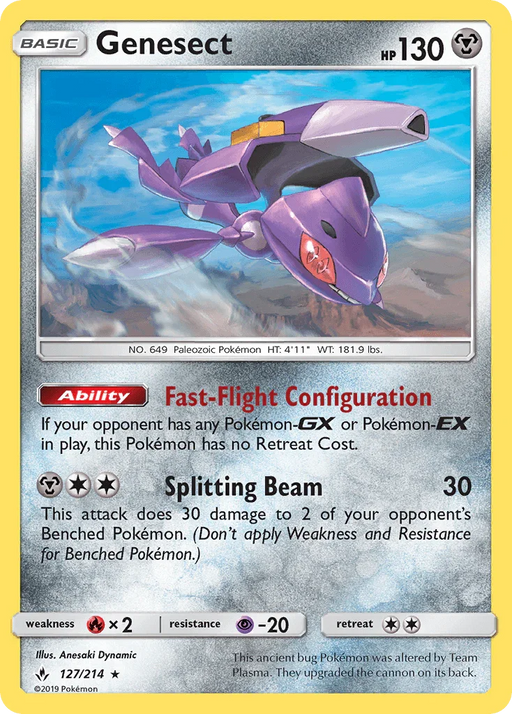 Genesect (127/214) [Sun & Moon: Unbroken Bonds] - for just $0.15! 