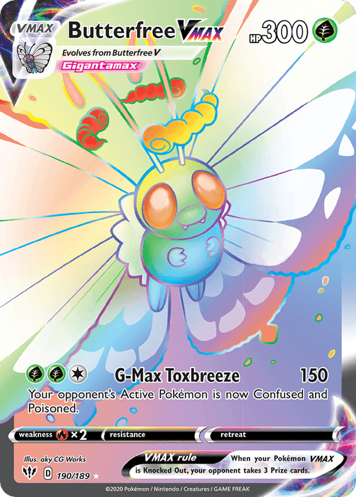 Butterfree VMAX (190/189) [Sword & Shield: Darkness Ablaze] - for just $5.30! 