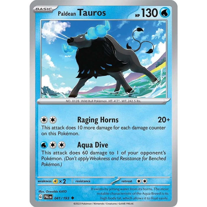 Paldean Tauros (041/193) [Scarlet & Violet: Paldea Evolved] - Just $0.10! Shop now at Retro Gaming of Denver