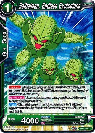 Saibaimen, Endless Explosions (BT7-068) [Assault of the Saiyans] - for just $0.10! 