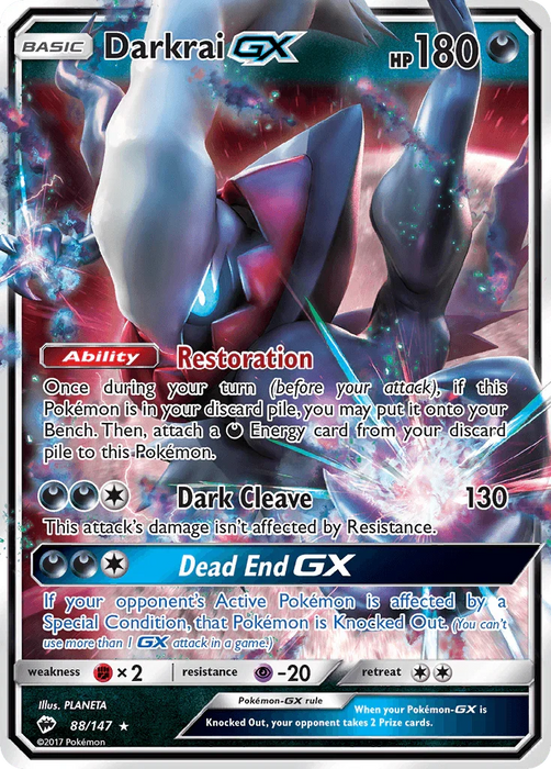 Darkrai GX (88/147) [Sun & Moon: Burning Shadows] - for just $2.80! 