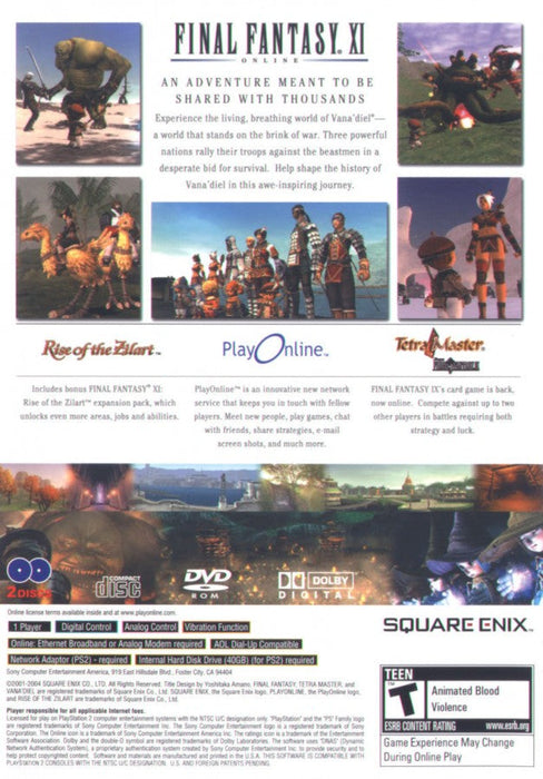 Final Fantasy XI – PlayStation 2 (PS2) - for just $0! 