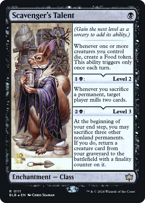 Scavenger's Talent (PRE-111) - Bloomburrow Promos Foil - for just $0.99! 