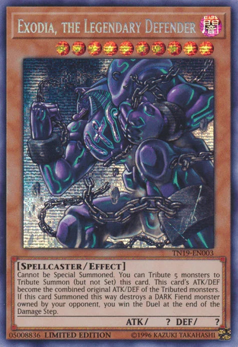 Exodia, the Legendary Defender [TN19-EN003] Prismatic Secret Rare - for just $0.35! 