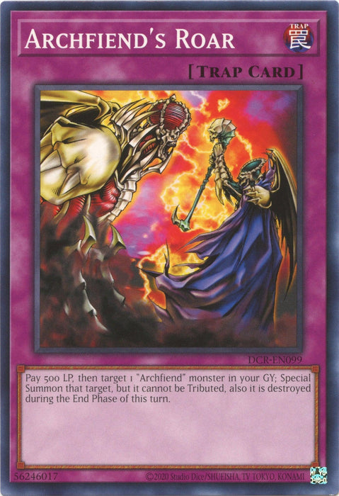 Archfiend's Roar (25th Anniversary) [DCR-EN099] Common - for just $0.15! 