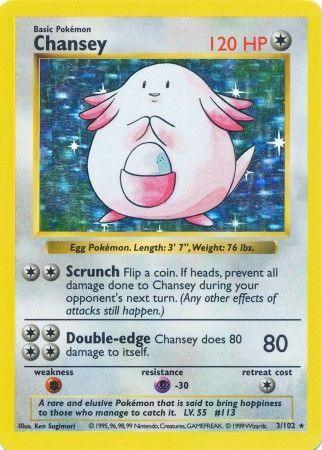 Chansey (3/102) [Base Set Shadowless Unlimited] - for just $40.45! 
