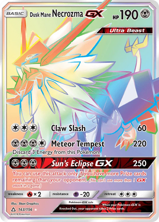 Dusk Mane Necrozma GX (163/156) [Sun & Moon: Ultra Prism] - for just $9.95! 