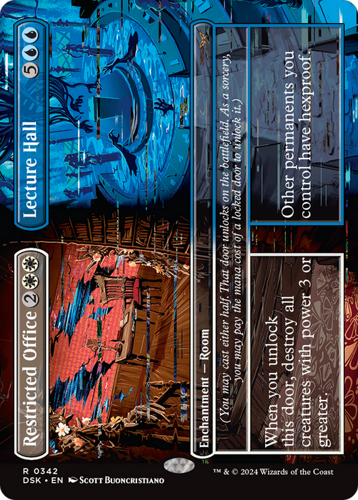 Restricted Office // Lecture Hall (DSK-342) - Duskmourn: House of Horror (Borderless) Foil - for just $0.14! 