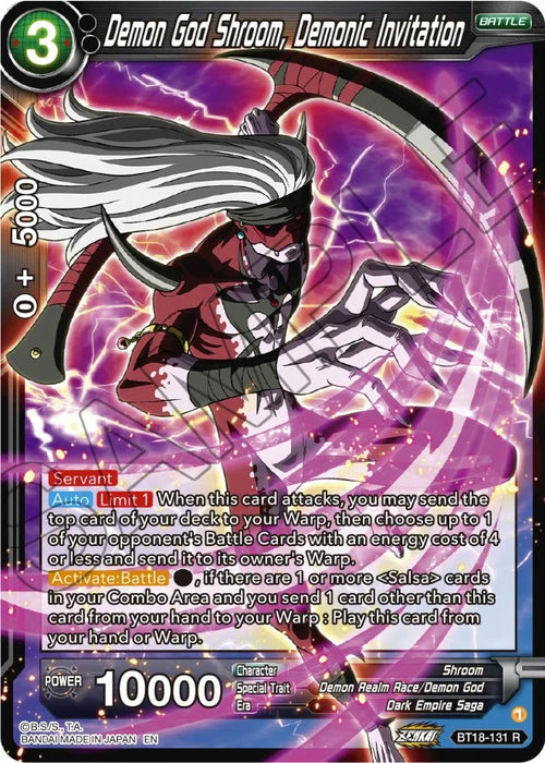 Demon God Shroom, Demonic Invitation (BT18-131) [Dawn of the Z-Legends] - for just $0.10! 