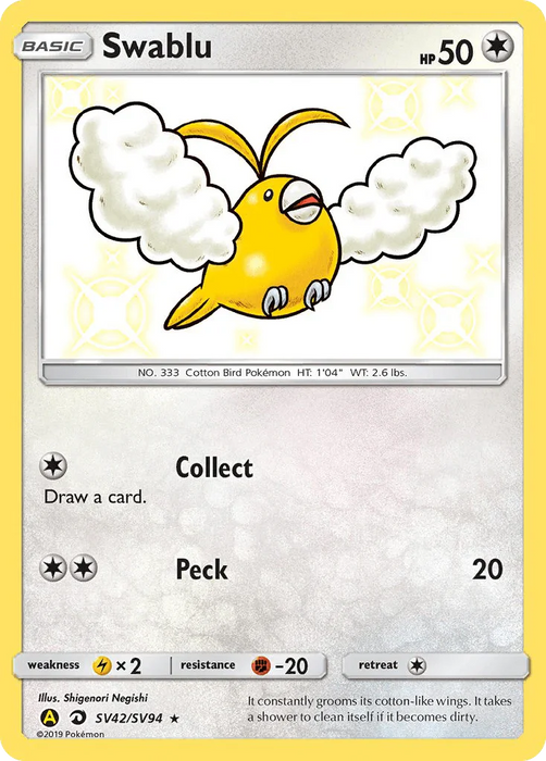 Swablu (SV42/SV94) [Sun & Moon: Hidden Fates - Shiny Vault] - for just $2.10! 
