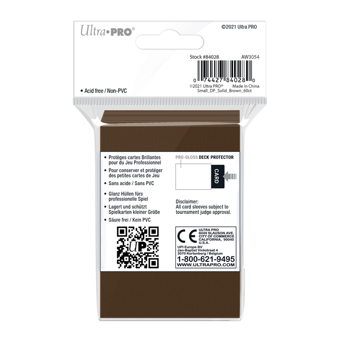 Ultra PRO: Small 60ct Sleeves - PRO-Gloss (Brown) - Just $0! Shop now at Retro Gaming of Denver