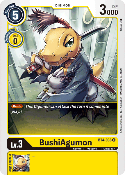 BushiAgumon [BT4-038] [Great Legend] - Just $0.09! Shop now at Retro Gaming of Denver