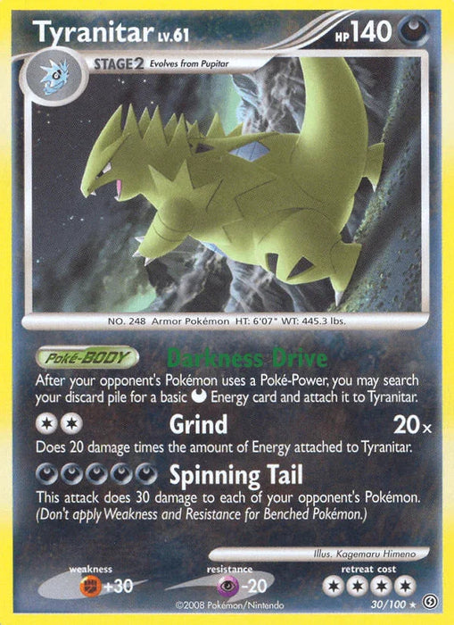 Tyranitar (30/100) [Diamond & Pearl: Stormfront] - for just $3.50! 