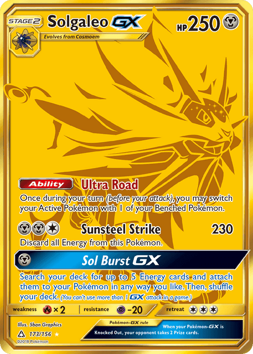 Solgaleo GX (173/156) [Sun & Moon: Ultra Prism] - for just $21.40! 