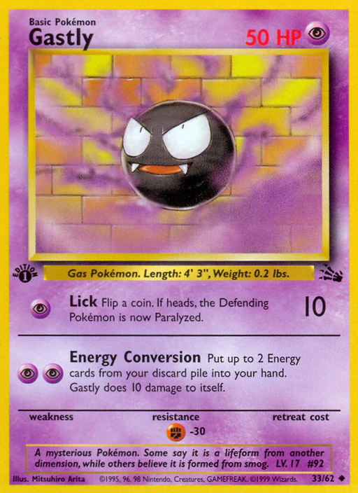 Gastly (33/62) [Fossil 1st Edition] - Just $0.90! Shop now at Retro Gaming of Denver