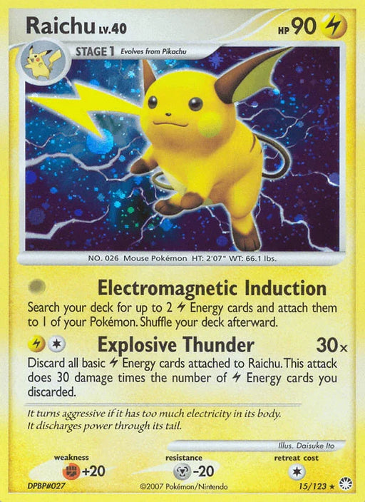 Raichu (15/123) [Diamond & Pearl: Mysterious Treasures] - for just $8.10! 