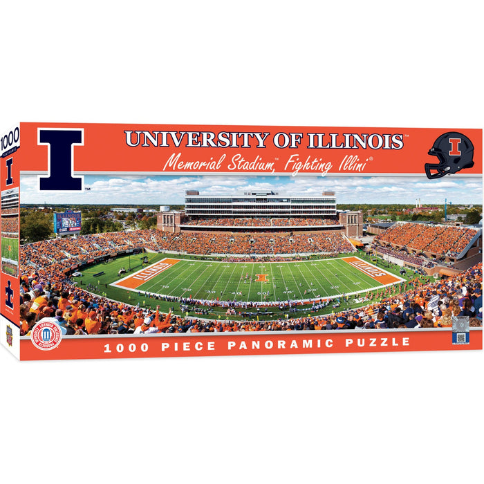 Illinois Fighting Illini - 1000 Piece Panoramic Jigsaw Puzzle - Just $19.99! Shop now at Retro Gaming of Denver