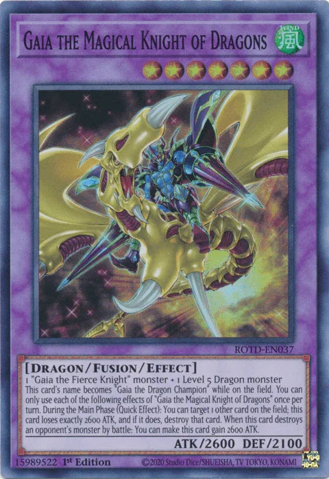 Gaia the Magical Knight of Dragons [ROTD-EN037] Super Rare - for just $0.20! 