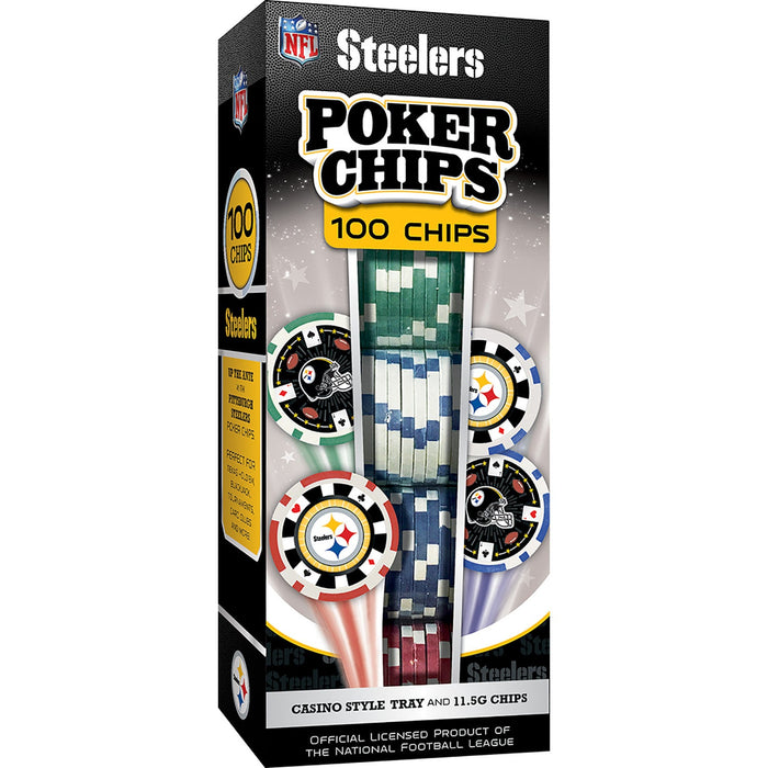 Pittsburgh Steelers 100 Piece Poker Chips - Just $29.99! Shop now at Retro Gaming of Denver