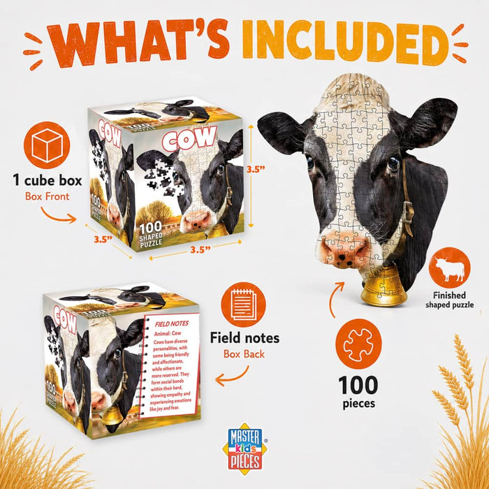 Cow 100 Piece Shaped Jigsaw Puzzle - for just $7.99! 
