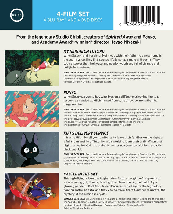Limited Edition 4-Movie Studio Ghibli Collection: My Neighbor Totoro - Ponyo - Kiki's Delivery Service - Castle In The Sky (Blu-ray + DVD) - for just $47.99! 
