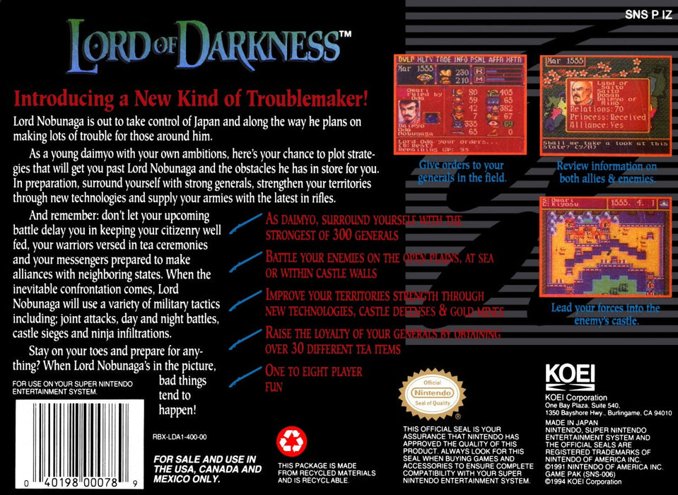 Lord of Darkness – Super Nintendo Entertainment System (SNES) - for just $39.99! 