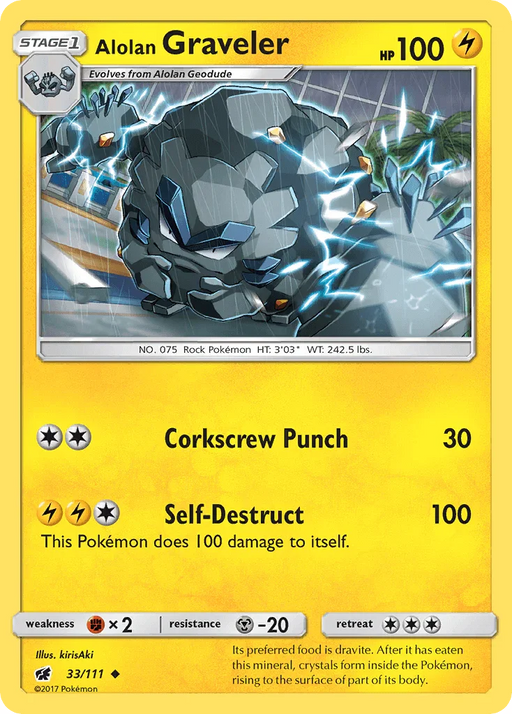 Alolan Graveler (33/111) [Sun & Moon: Crimson Invasion] - for just $0.10! 