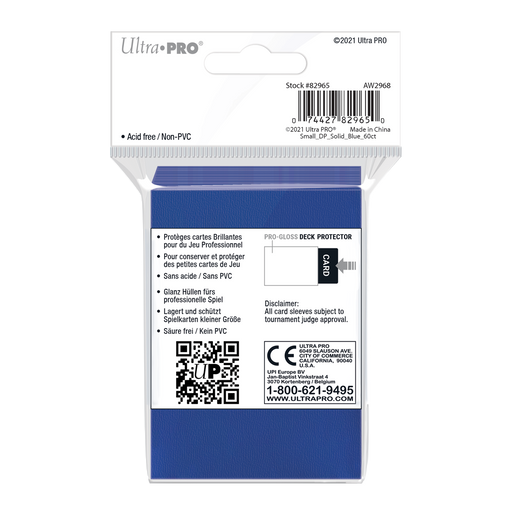 Ultra PRO: Small 60ct Sleeves - PRO-Gloss (Blue) - Just $0! Shop now at Retro Gaming of Denver