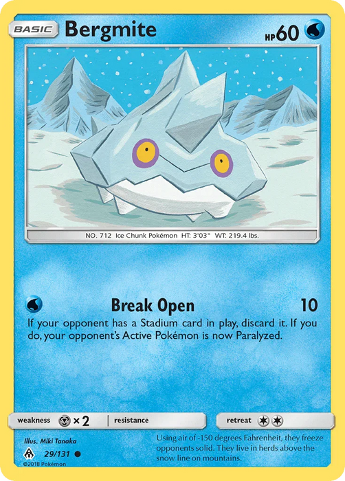 Bergmite (29/131) [Sun & Moon: Forbidden Light] - for just $0.10! 