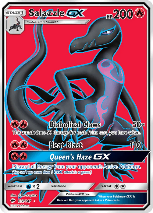 Salazzle GX (132/147) [Sun & Moon: Burning Shadows] - for just $1.95! 