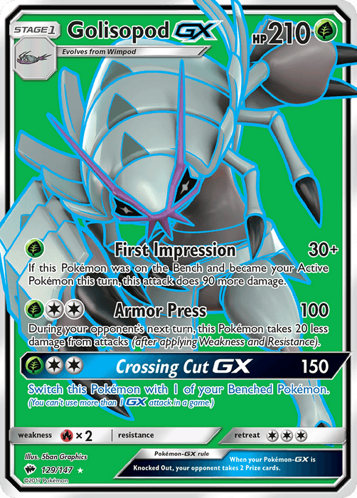 Golisopod GX (129/147) [Sun & Moon: Burning Shadows] - for just $1.45! 