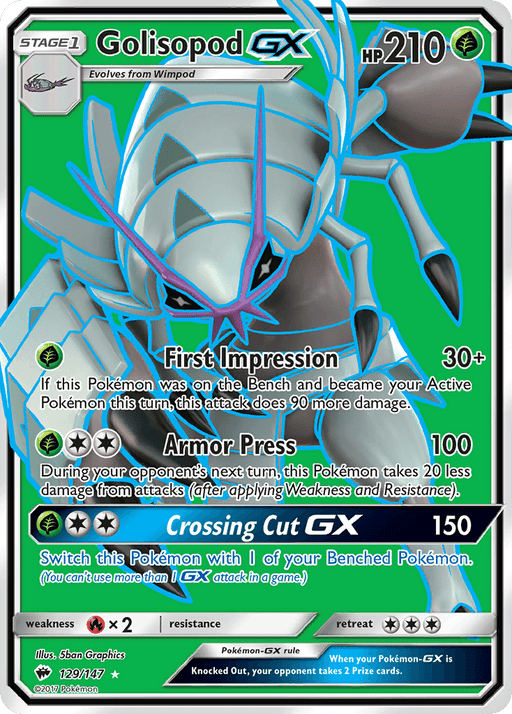 Golisopod GX (129/147) [Sun & Moon: Burning Shadows] - for just $1.45! 
