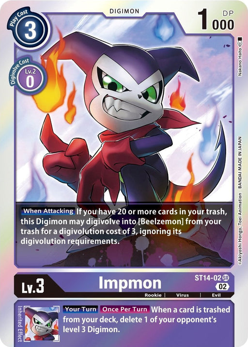 Impmon [ST14-02] [Starter Deck: Beelzemon Advanced Deck Set] - Just $0.65! Shop now at Retro Gaming of Denver