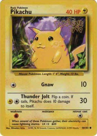 Pikachu (58/102) (PokeTour 1999 Promo) [Miscellaneous Cards] - Just $874.65! Shop now at Retro Gaming of Denver