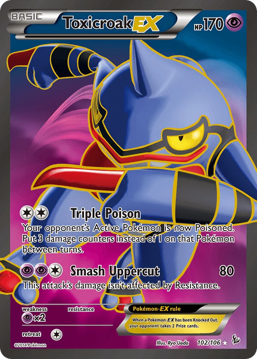Toxicroak EX (102/106) [XY: Flashfire] - for just $8.80! 