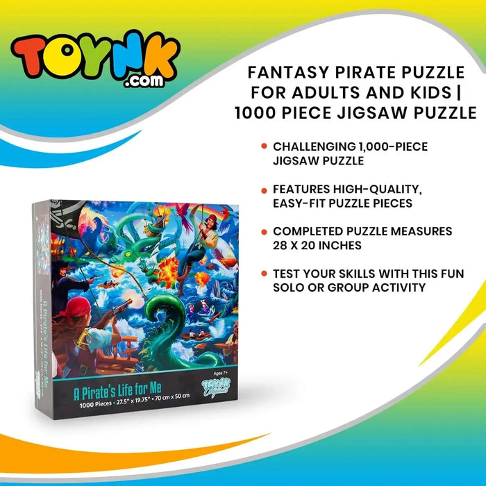A Pirate's Life for Me 1000 Piece Jigsaw Puzzle Toynk - for just $19.99! 