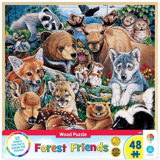 Wood Fun Facts - Forest Friends 48 Piece Wood Jigsaw Puzzle - Just $12.99! Shop now at Retro Gaming of Denver